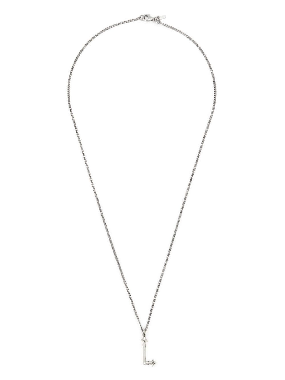 Shop Emanuele Bicocchi Alphabet Pendant Necklace In Silver
