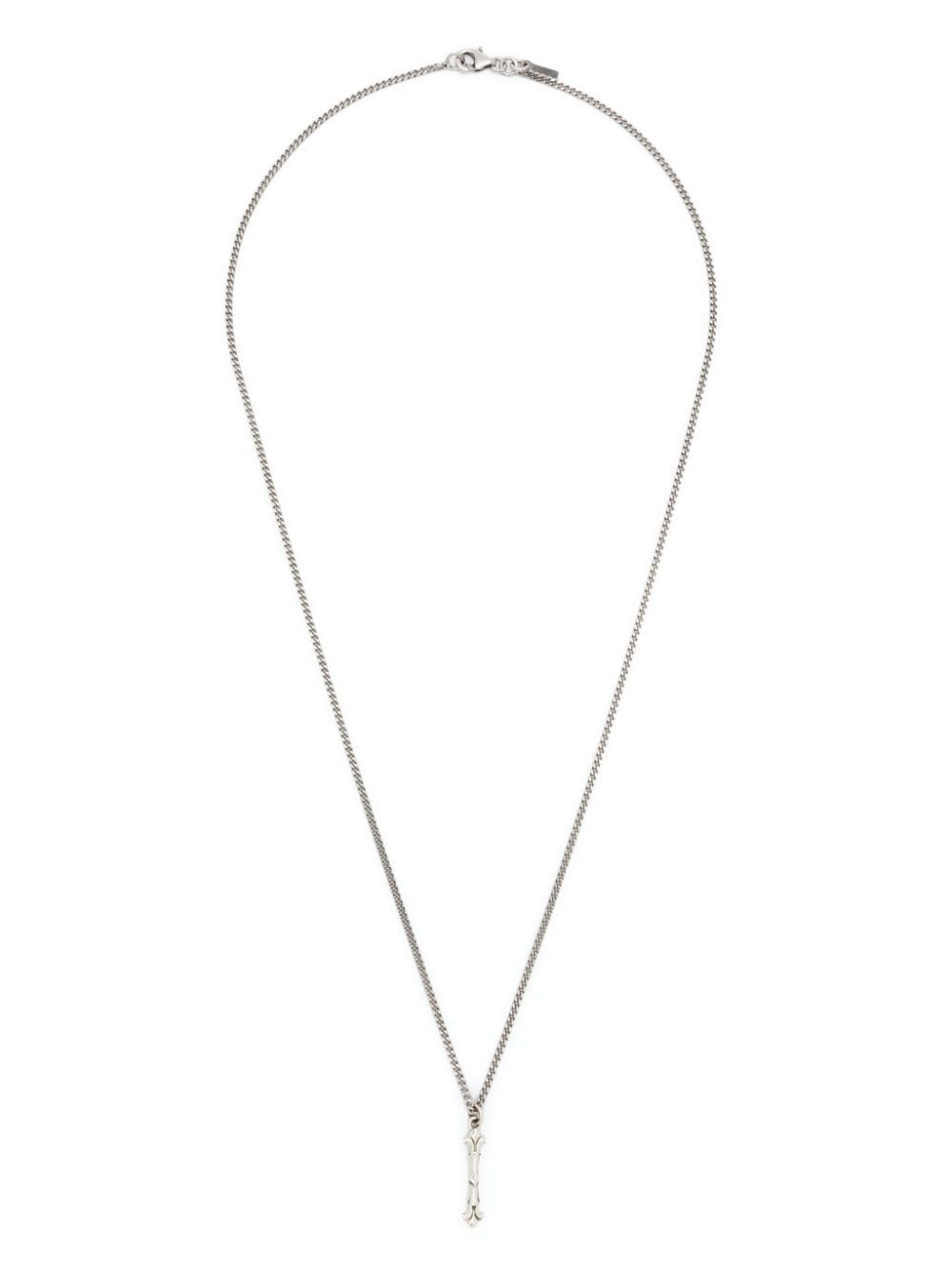 Shop Emanuele Bicocchi Alphabet Pendant Necklace In Silver