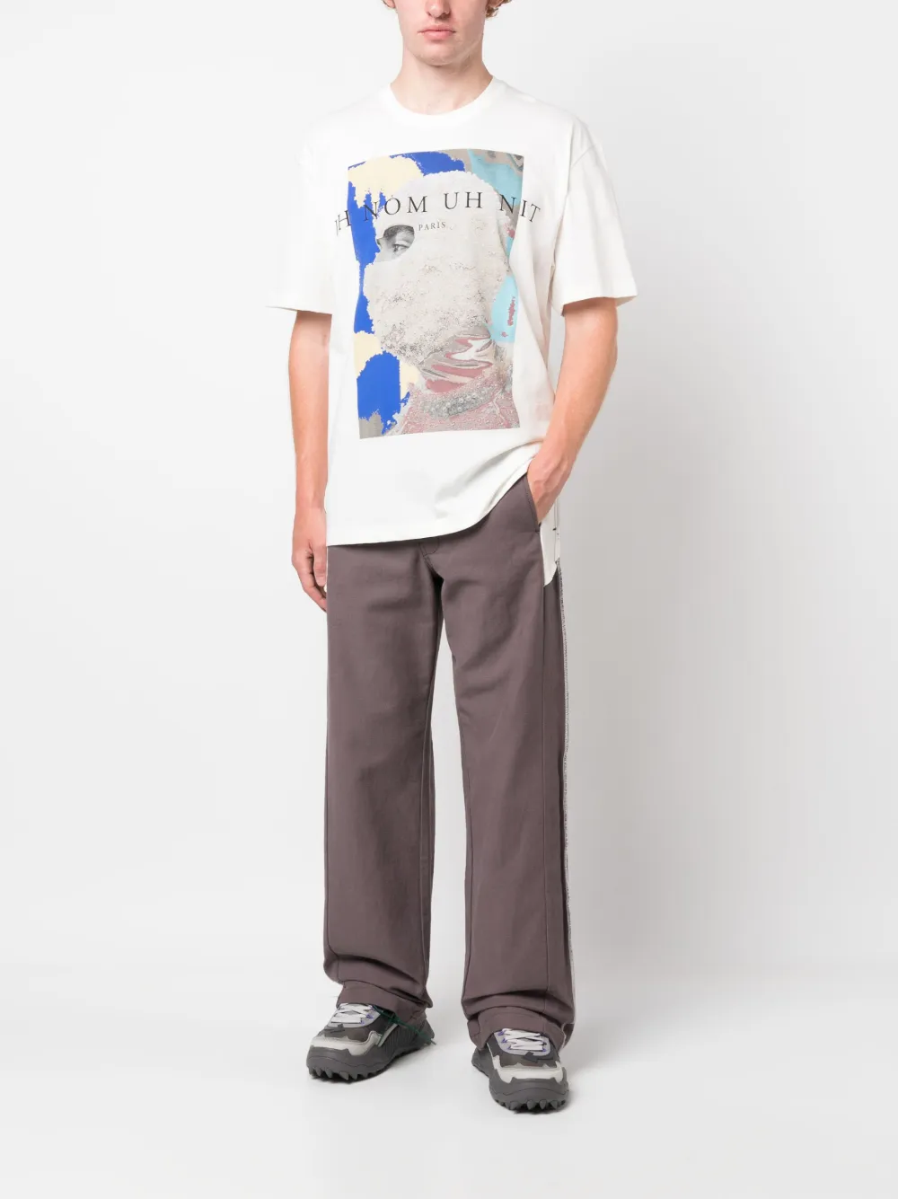 Ih Nom Uh Nit T-shirt met logoprint - Wit