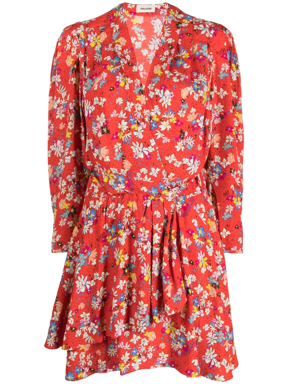 Zadig&Voltaire Rogers floral-print minidress | Red | Image 1
