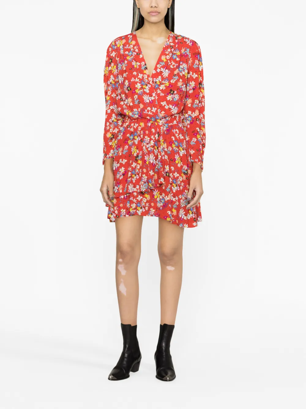 Zadig&Voltaire Rogers mini-jurk met bloemenprint - Rood