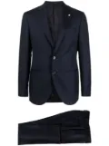 LUIGI BIANCHI MANTOVA single-breasted virgin wool suit - Blue