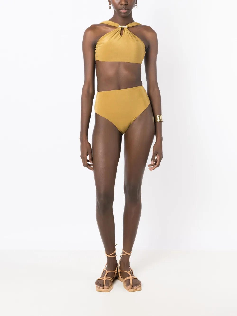 Lenny Niemeyer Bikinitop met halternek - Bruin