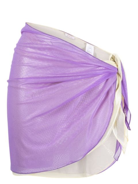 Oséree laminated-finish self-tie sarong