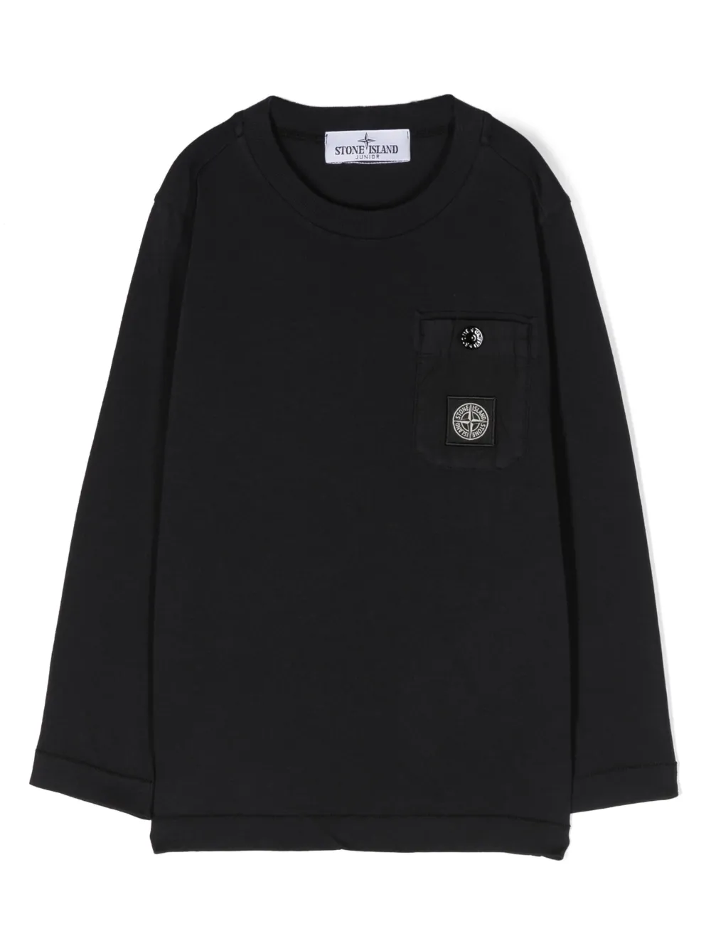 Stone Island Junior Kids' Logo-patch Cotton T-shirt In Blue