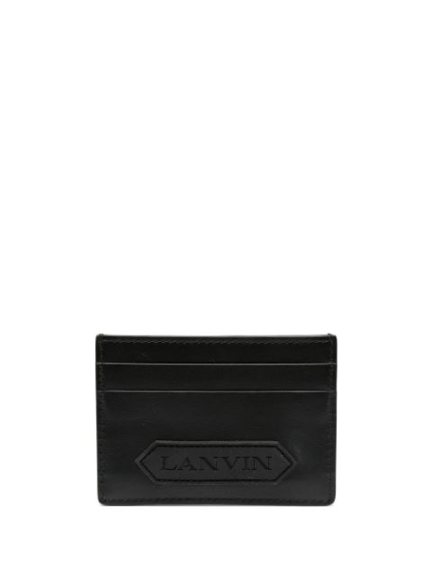 Lanvin logo-patch leather cardholder Men