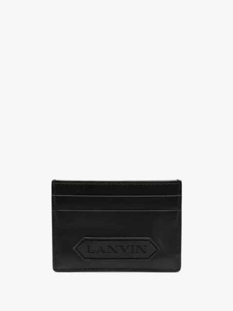 Lanvin logo-patch leather cardholder