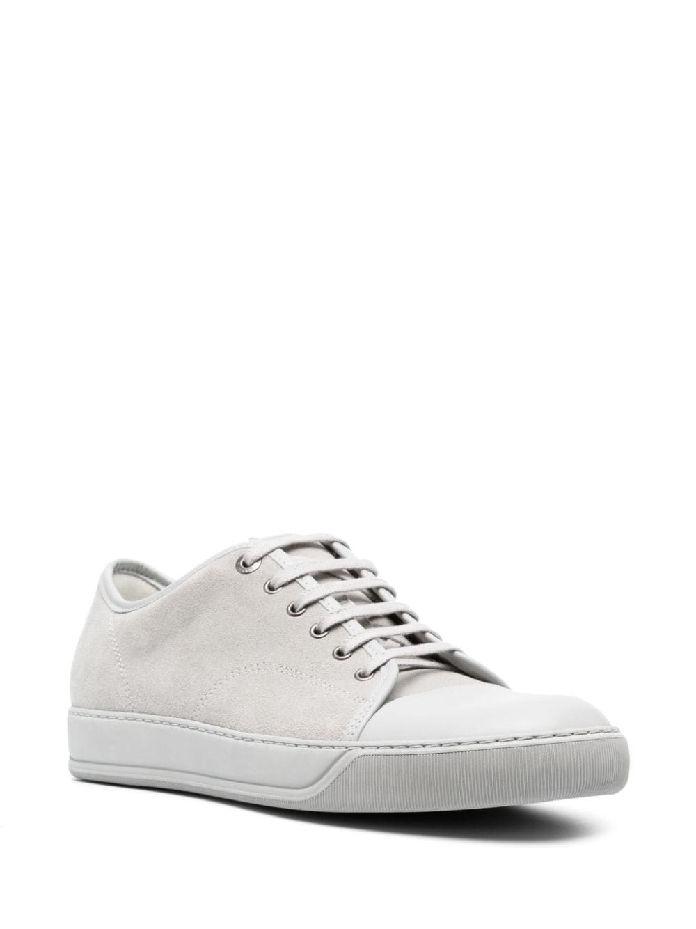 Shop Lanvin Dbb1 Suede Sneakers In Grey