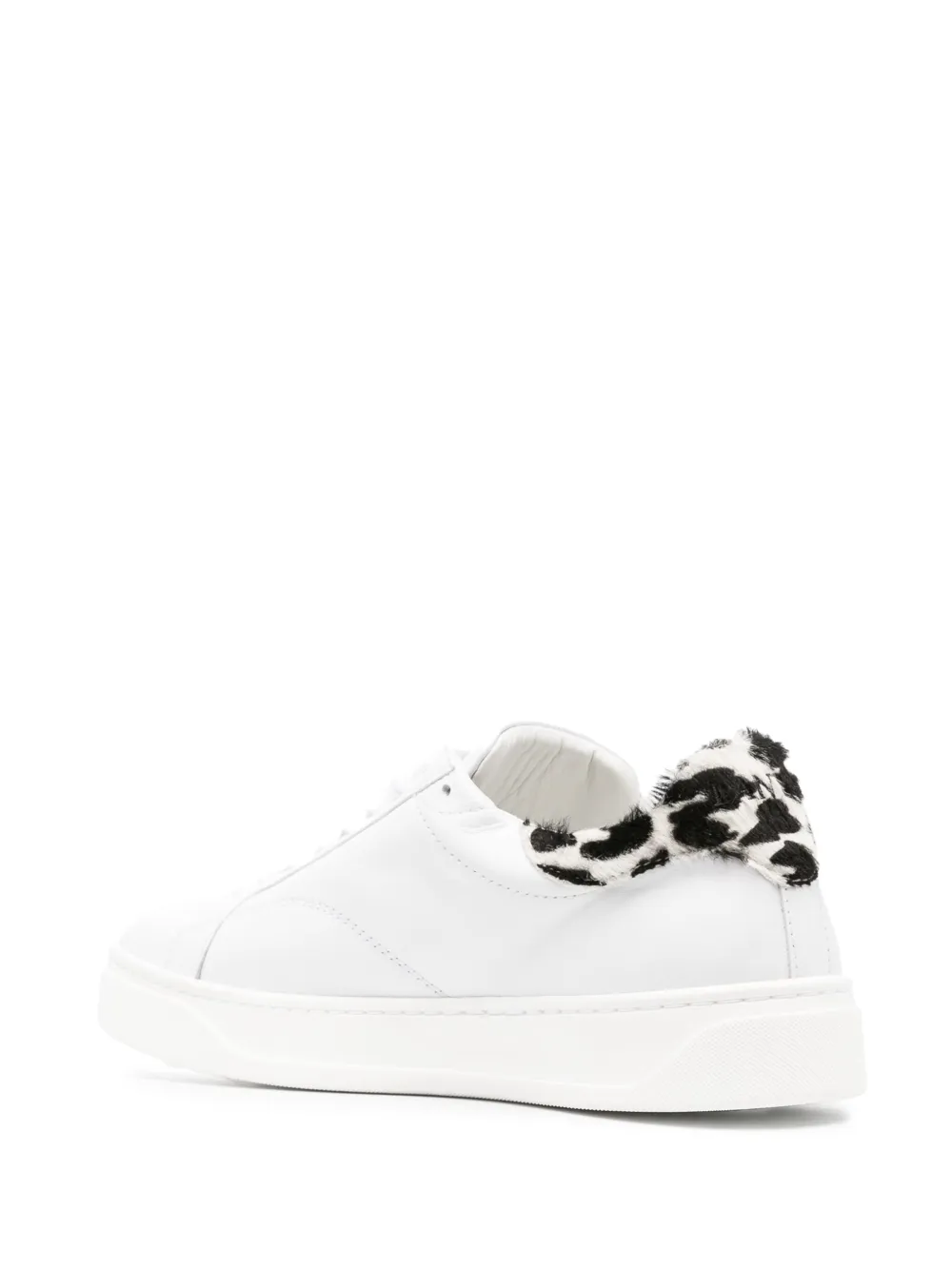 Shop Lanvin Ddb0 Leather Sneakers In White