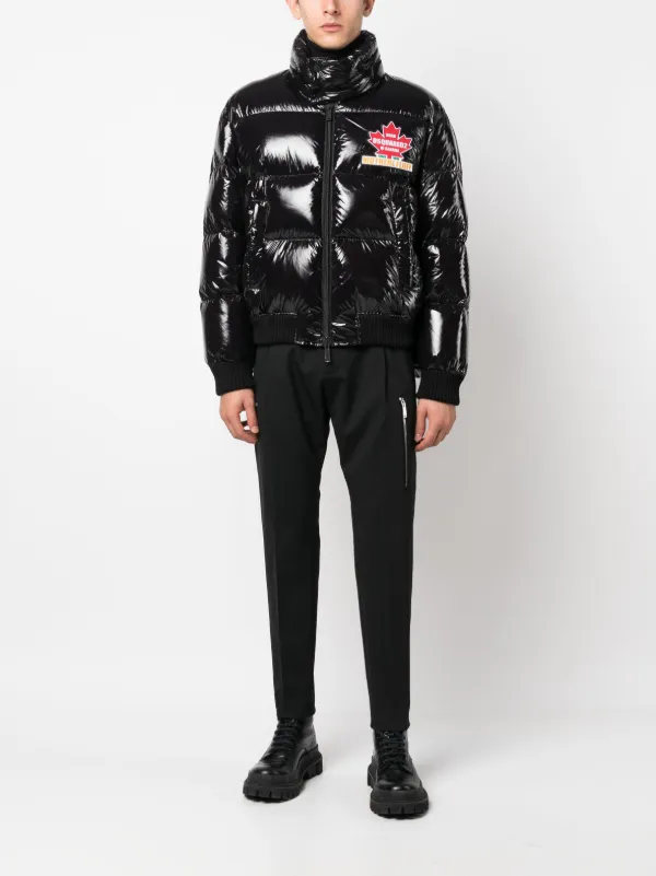 Dsquared2 patent-finish Padded Jacket - Farfetch