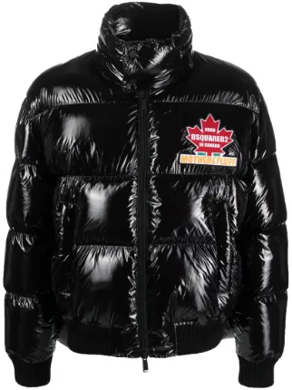 DSQUARED2 Gefütterte Jacke Mit Lackoptik - Farfetch