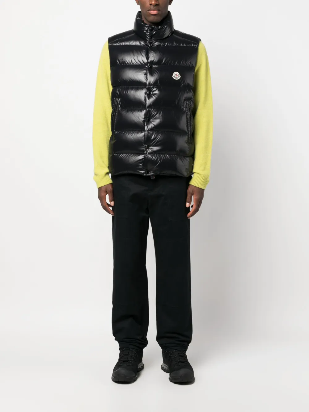 Moncler Tibb bodywarmer met logopatch - Zwart