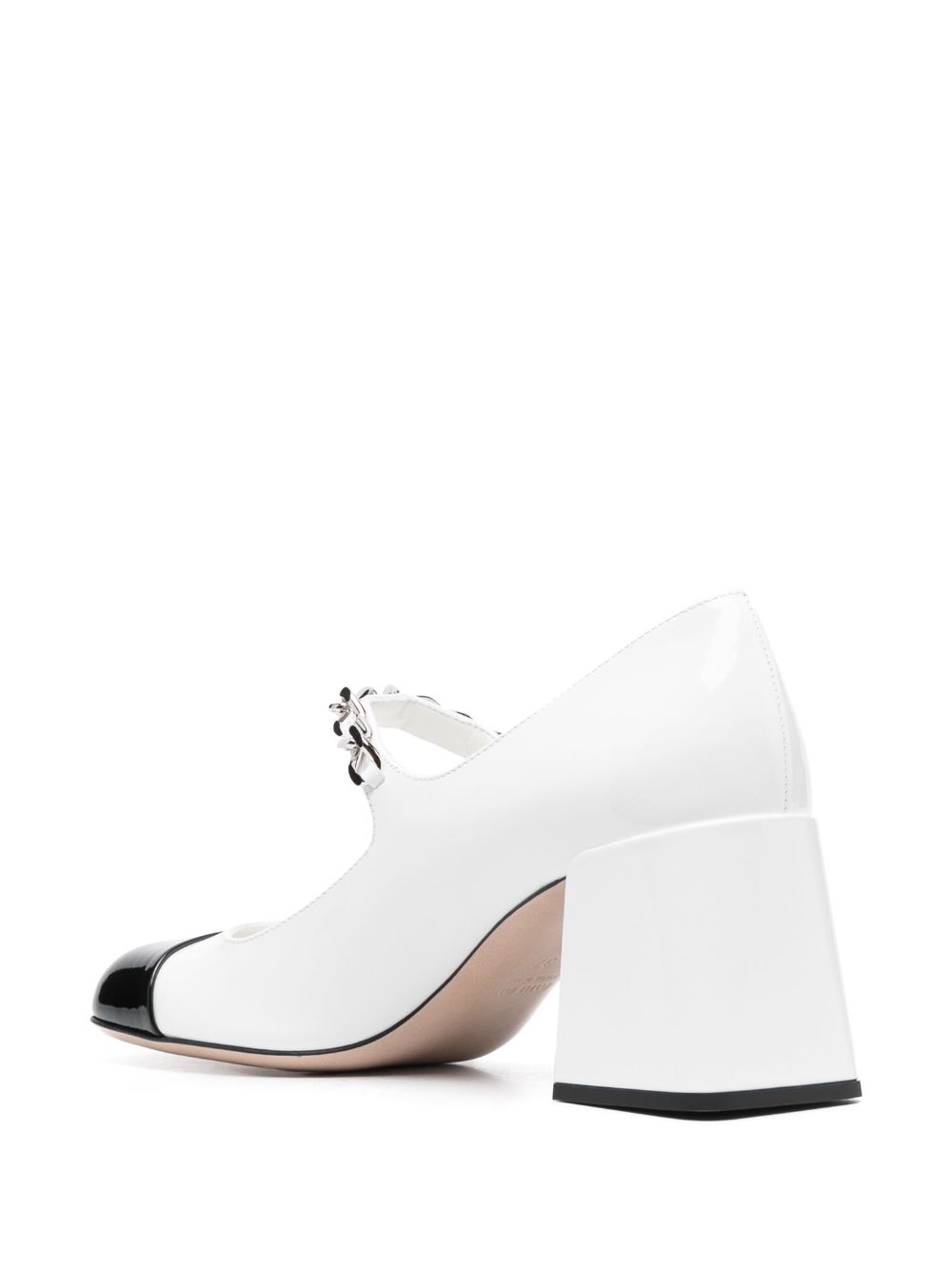 Miu 65mm leather Mary Jane pumps White