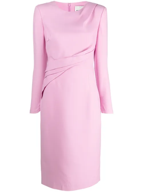 Robe mi-longue à design drapé - Roland Mouret - Modalova