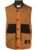 Stone Island Compass-patch quilted gilet - Brown
