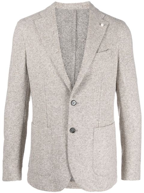 LUIGI BIANCHI MANTOVA mélange single-breasted blazer