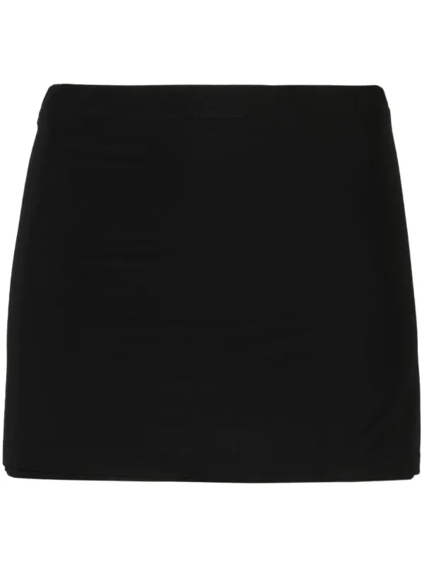 WARDROBE.NYC Layered Jersey Miniskirt in Black