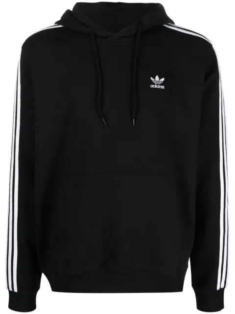 adidas trefoil-logo drawstring cotton hoodie 