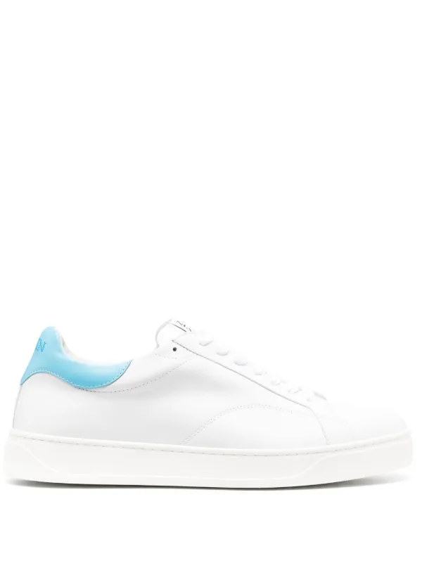 【関税込み】Lanvin ホワイト DDB0 レザー＆スエード スニーカー White DDB0 Leather & Suede Sneakers by Lanvin on Sale