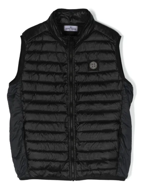 Stone Island Junior Compass-motif padded-design gilet 