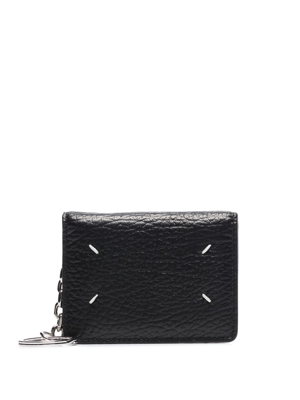 Maison Margiela four-stitch keyring card holder - Black