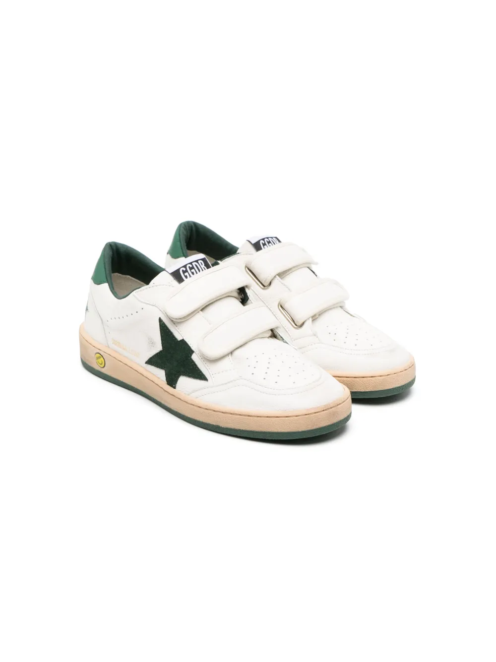 GOLDEN GOOSE BALL STAR LOW-TOP LEATHER SNEAKERS