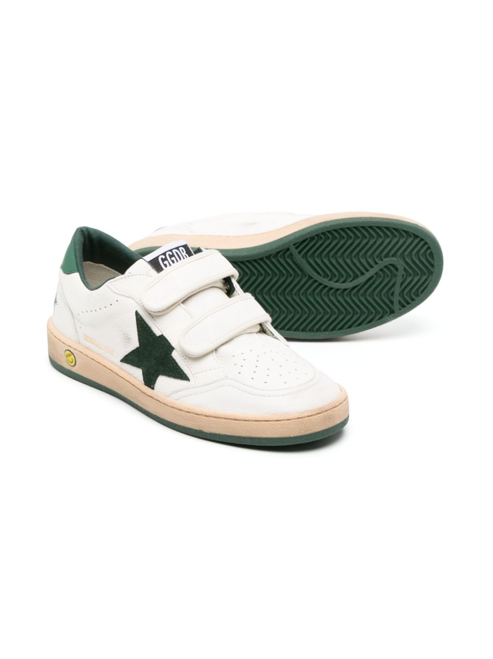 Golden Goose Kids Ball Star low-top leather sneakers - Wit