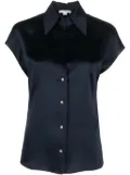 Vince short-sleeve silk shirt - Blue