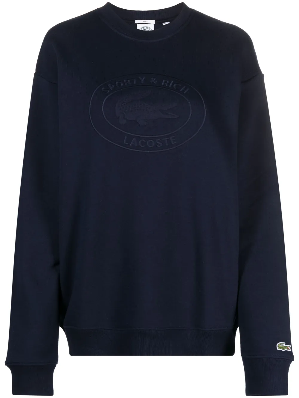 Lacoste on sale embroidered sweatshirt