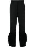 Undercover frayed-trim cropped trousers - Black
