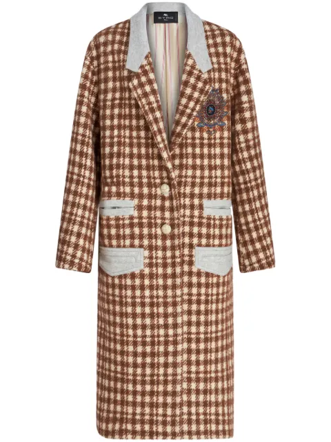 ETRO check-print single-breasted coat