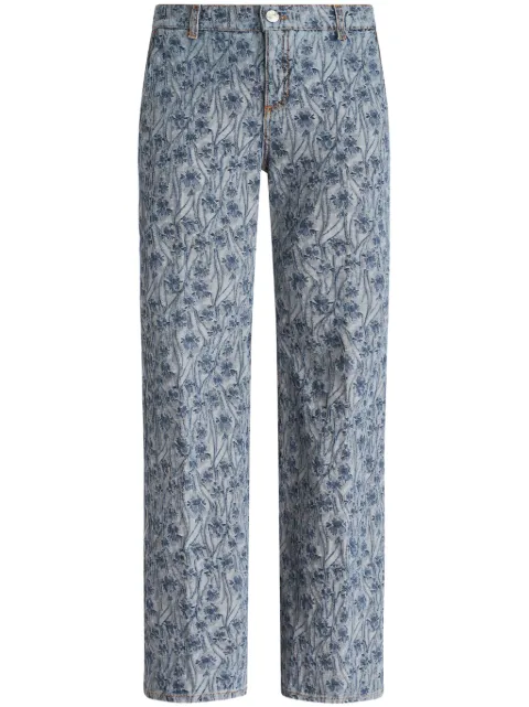 ETRO jacquard straight-leg jeans