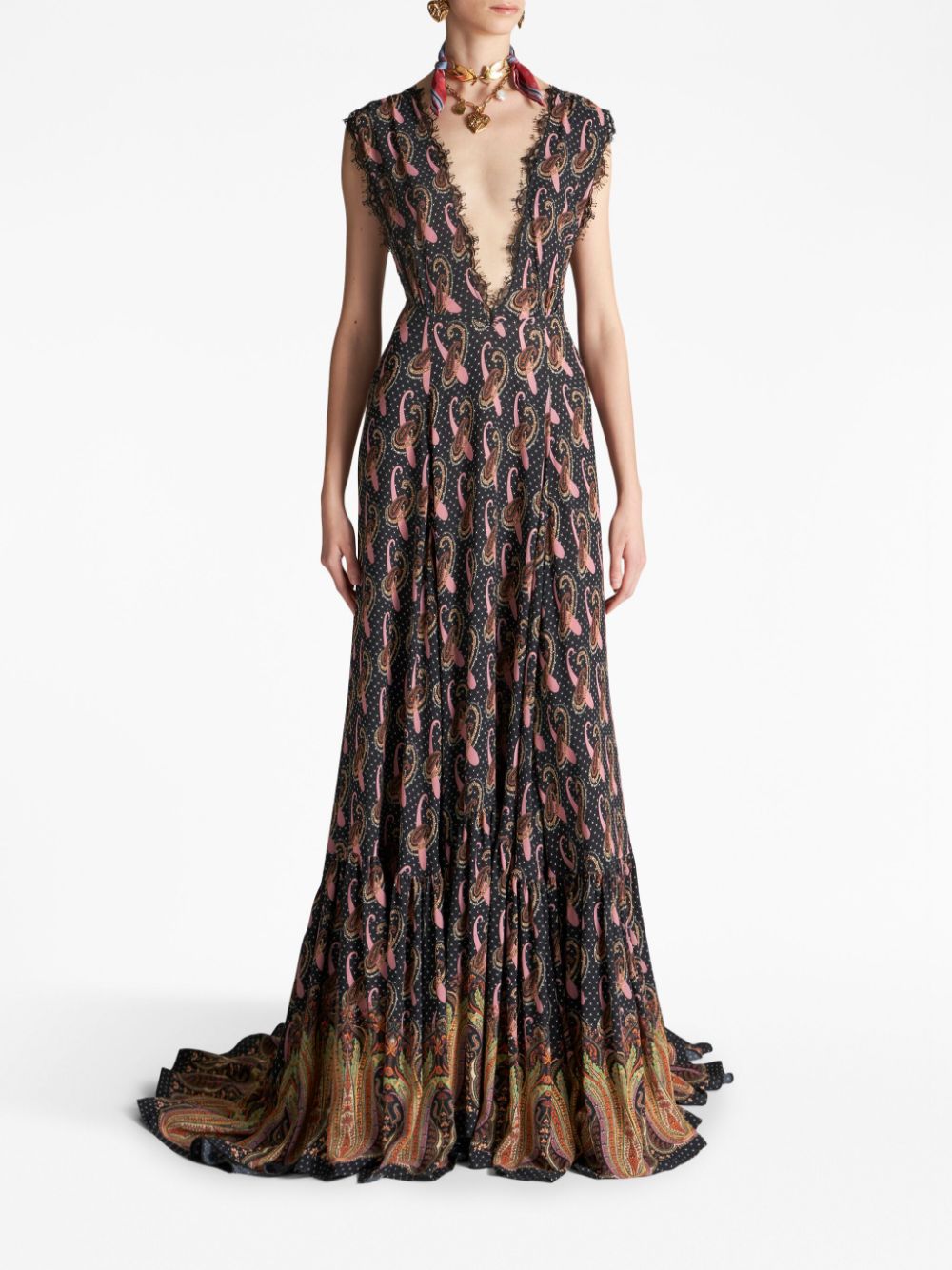 ETRO paisley-print sleeveless maxi dress Women