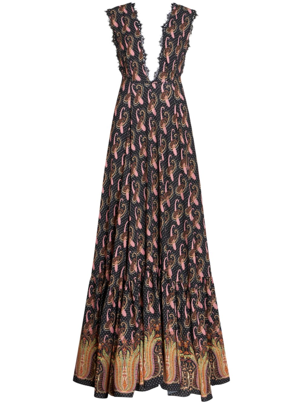 ETRO paisley-print sleeveless maxi dress - Blue