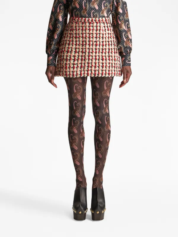 ETRO ブークレ ミニスカート | レッド | FARFETCH JP ETRO ブークレ ミニスカート | レッド | FARFETCH JP