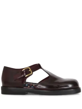 ETRO サンダル ETRO バックル レザーサンダル | レッド | FARFETCH JP