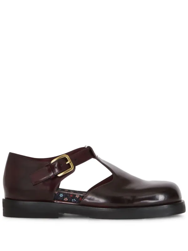 ETRO バックル レザーサンダル | レッド | FARFETCH JP