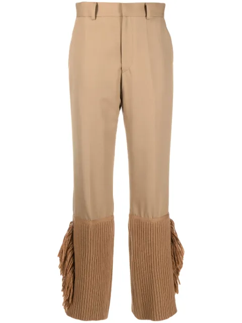 Undercover frayed-trim cropped trousers 
