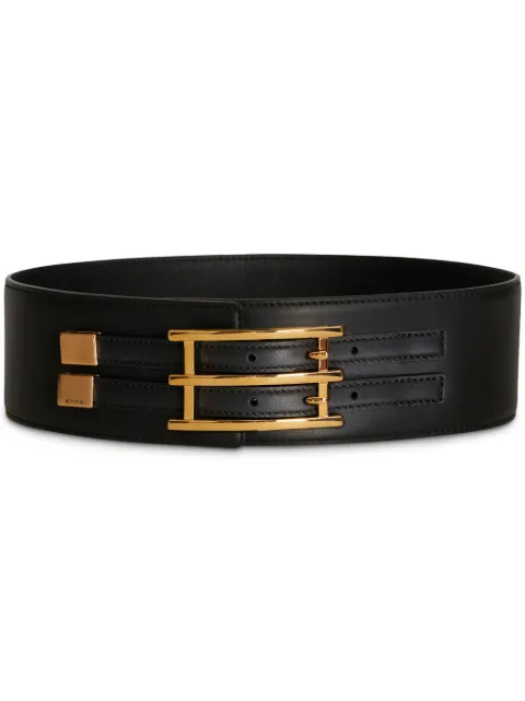 ETRO rectangle-buckle leather belt