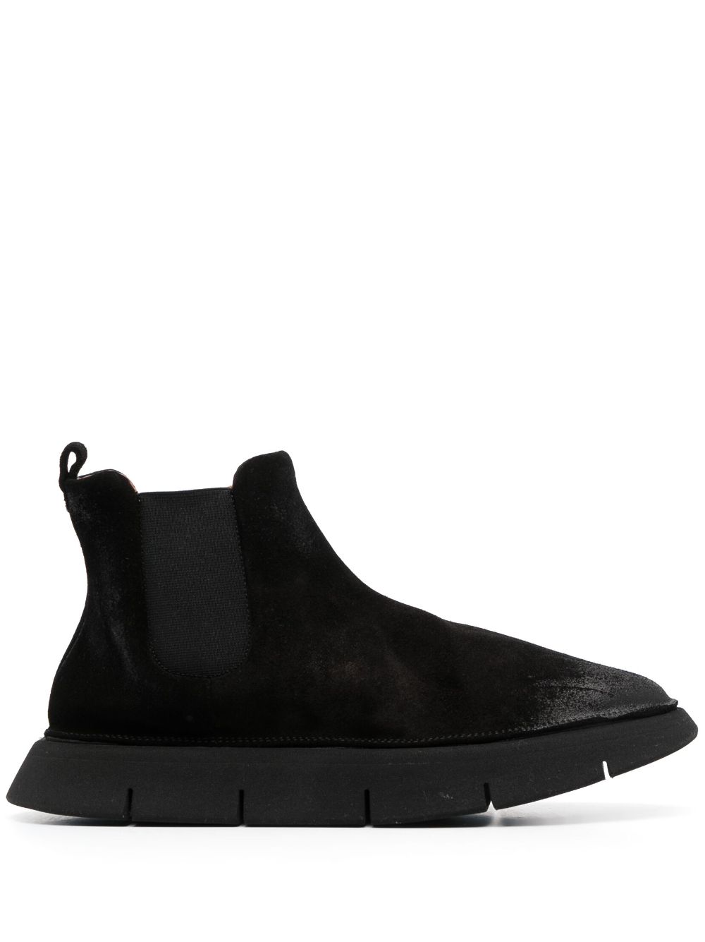 Marsèll suede round-toe slip-on boots - Black