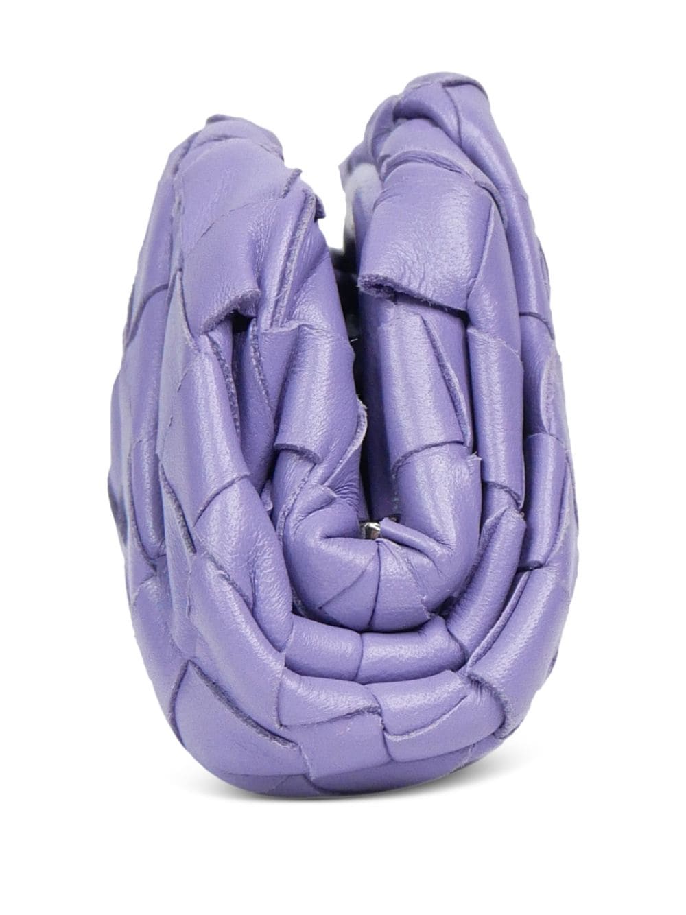 Pre-owned Bottega Veneta The Pouch 20 Intrecciato Crossbody Bag In Purple