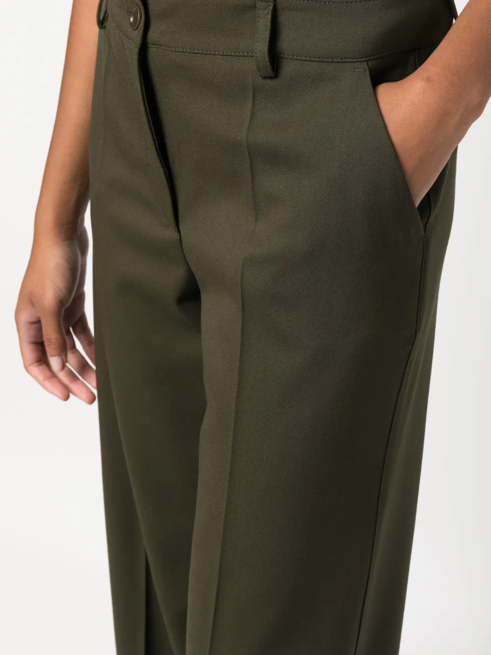 P.A.R.O.S.H. Pantalon met wijde pijpen Groen