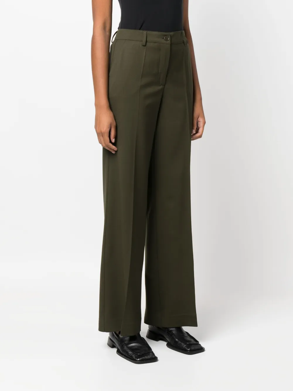 P.A.R.O.S.H. Pantalon met wijde pijpen Groen