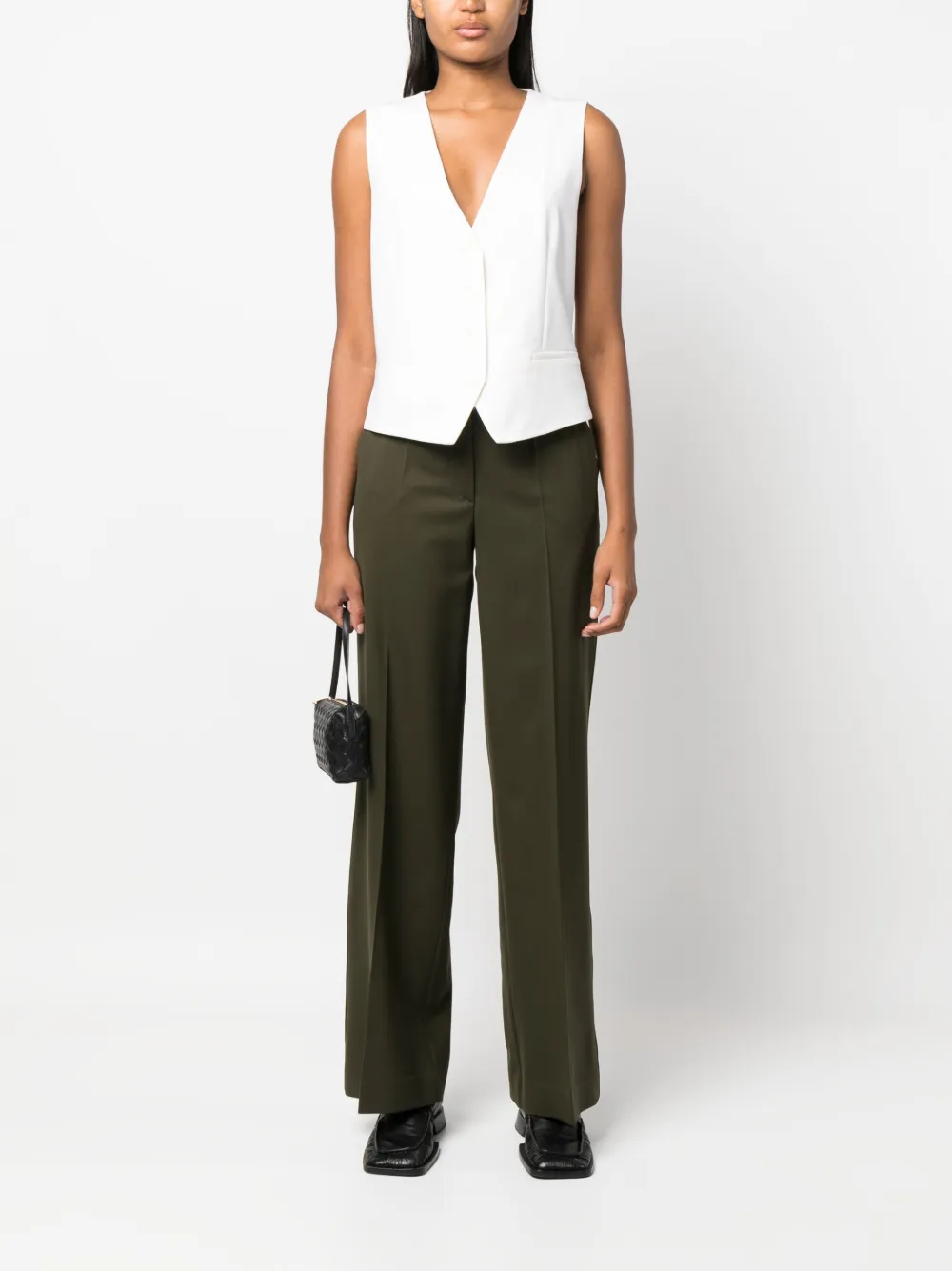 P.A.R.O.S.H. Pantalon met wijde pijpen - Groen