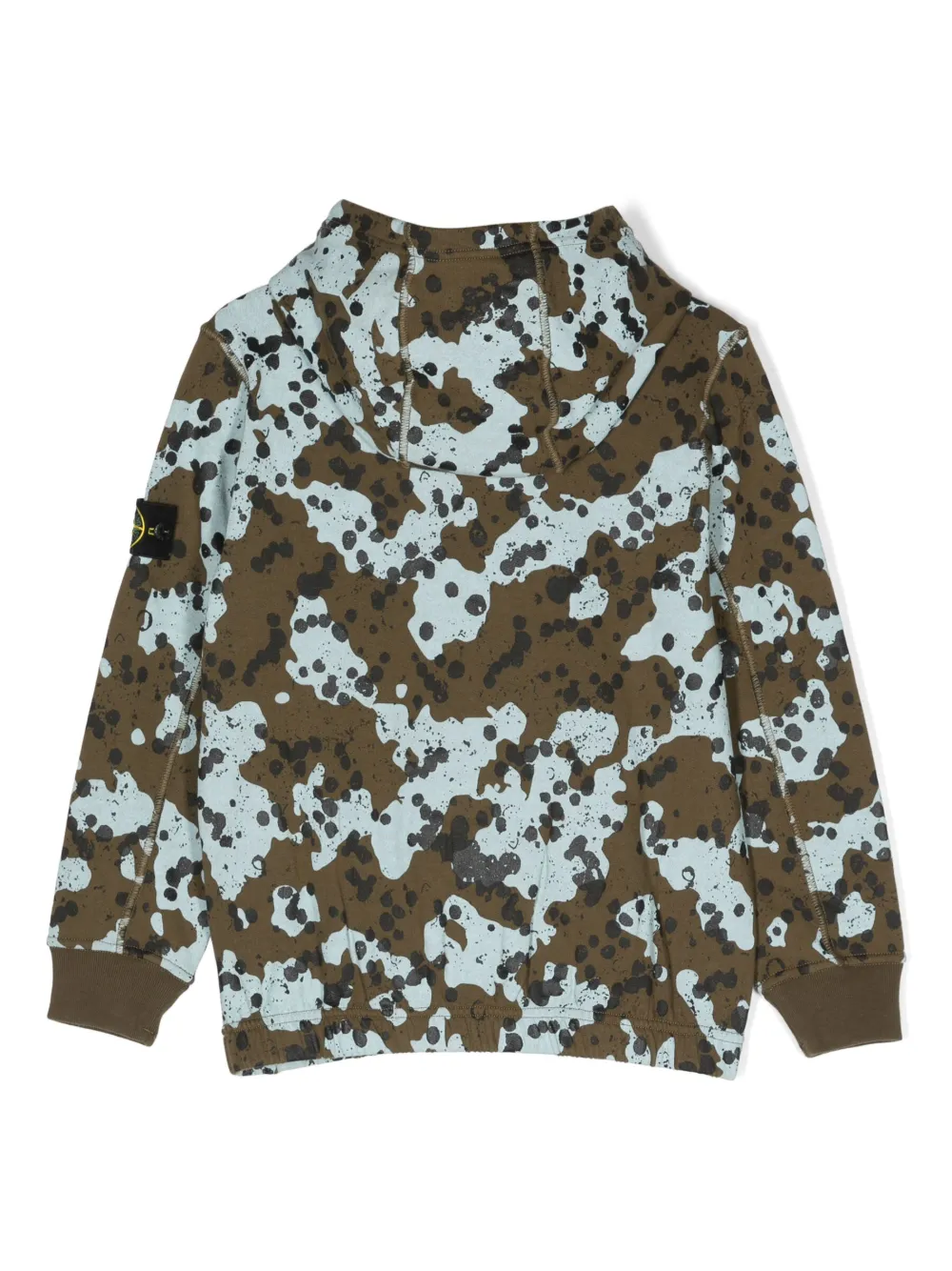 Stone Island Junior Hoodie met logoprint - Groen
