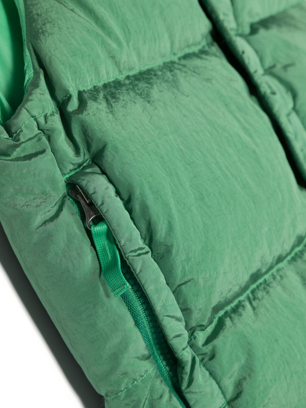 Shop Stone Island Junior Compass-motif Padded Gilet In Green