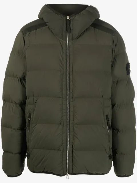 Stone Island Compass-patch padded down jacket