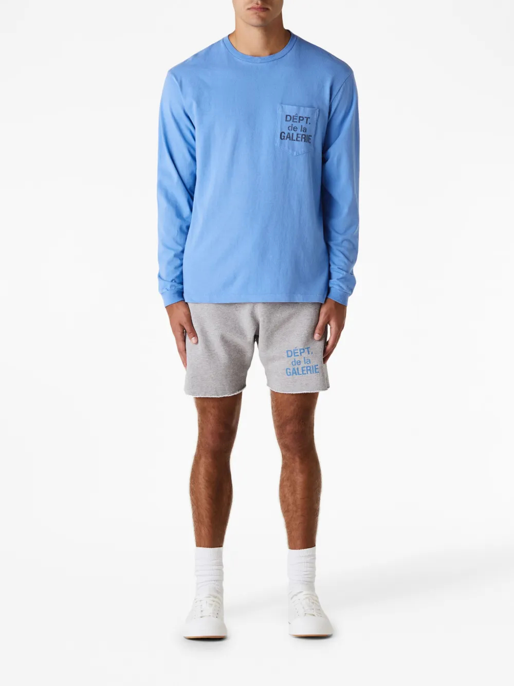 GALLERY DEPT. logo-print long-sleeve T-shirt - Blauw