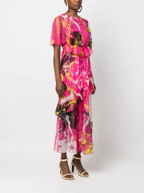 Prabal Gurung botanical-print silk dress PF23D267FCH - 2