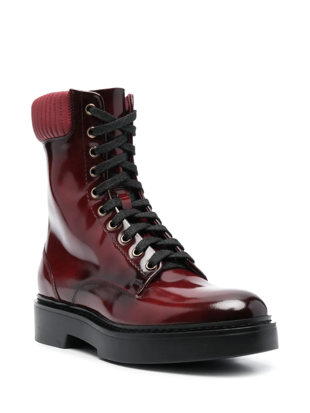 Santoni patent leather boots - Rood